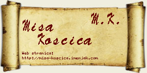 Miša Koščica vizit kartica